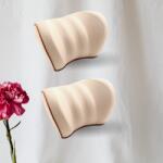 Viyogo Set 2 perne sustinere gat, montabil pe tetiera auto, 100% spuma cu memorie, 30x18x13 cm, bej