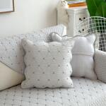 Viyogo Perna decorativa din bumbac, husa detasabila, umplutura poliester, 45 x 45 x 10 cm, gri