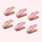 Viyogo Set 6 suporturi pentru incaltaminte, reglabil 3 pozitii, 25 x 9.5 x 5.5 cm, roz Raft