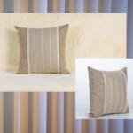 Viyogo Set 2 perne decorative, husa detasabila, poliester, 40 x 40 x 10 cm, maro deschis
