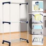 Viyogo Uscator prosoape cu suport pentru incaltaminte, 3 nivele, portabil, 51 (L) x 29.5 (l) x 109 (H) cm