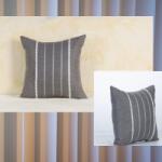 Viyogo Set 2 perne decorative, husa detasabila, poliester, 40 x 40 x 10 cm, gri