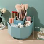 Viyogo Cutie de depozitare pensule de machiaj, rotativ 360°, 5 compartimente, 15 x 11 cm, verde