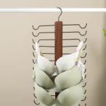 Viyogo Umeras pliabil din lemn si otel cu 12 suporturi pentru sutien, 53.5 cm x 30 cm