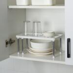 Viyogo Raft retractabil pentru bucatarie, picioare inox, 34.8 / 61 x 18 x 15.5 cm, alb Raft