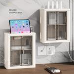 Viyogo Cutie pliabila pentru depozitare router wifi cu suport autoadeziv, 33 cm x 28 cm x 14.3 cm