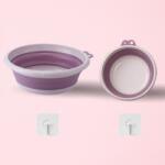 Viyogo Set 2 ligheane pliabile de 6 L/4 L pentru baie, voiaj, bebelus, compact, 39/35 cm, roz