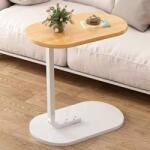 Viyogo Masuta dreptunghiulara pentru cafea, lemn cu metal, 45 x 59.5 x 28 cm, natur cu alb Masa de cafea