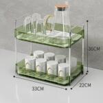 Viyogo Raft cu 2 polite, 33 x 22 x 36 cm, verde transparent Raft
