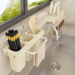 Viyogo Suport dublu pentru bucatarie din metal, pliabil, 2 moduri de montare, multifunctional, 67 x 9 x 12 cm Raft