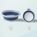 Viyogo Set 2 ligheane pliabile de 6 L/4 L pentru baie, voiaj, bebelus, compact, 39/35 cm, albastru