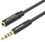 Vention Cablu audio prelungitor Vention, Jack 3.5mm (T) la Jack 3.5mm (M), 2m, negru, "BHBBH" (timbru verde 0.08 lei) (BHBBH)