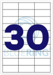 BLUERING Etikett címke, 70x29, 6mm, 100 lap, 30 címke/lap Bluering® (BRET130) - azellato