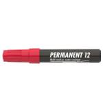 ICO Alkoholos marker 1-4mm, vágott Ico 12 piros (9580008004)