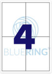 BLUERING Etikett címke, 105x148mm, 100 lap, 4 címke/lap Bluering® (BRET113) - azellato