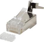 Emtex Mufa RJ45 FTP cat. 6, 6A, 7, 7A, 8, 22AWG - 24AWG, 50 microni cu ghidaj pentru fir de maxim 8mm (10 buc) - EMTEX "EMT-MP8-FTP (EMT-MP8-FTP)