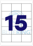 BLUERING Etikett címke, 70x50, 8mm, 100 lap, 15 címke/lap Bluering® (BRET121) - azellato