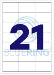 BLUERING Etikett címke, 63, 5x38, 1mm, 100 lap, 21 címke/lap Bluering® (BRET125) - azellato