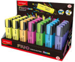Keyroad Szövegkiemelő vágott hegyű, lapos test, 28 db/display, Keyroad Fluo neon színek (KR972171) - azellato