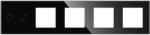 Luxion Panou Intrerupator Dublu cu Touch si 4 Prize Din Sticla LUXION SmartElectro IntelligentHouse (LX-GP20000B-FL)