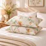 Kotonia Home Set 2 perne matlasate Kotonia Home - 50x70 cm, 630 gr/buc, decor floral 02 (126074)