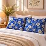 Kotonia Home Set 2 perne matlasate Kotonia Home - 50x70 cm, 630 gr/buc, decor floral 03 (126075)