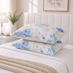 Kotonia Home Set 2 perne matlasate Kotonia Home - 50x70 cm, 630 gr/buc, decor floral 04 (126076)