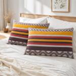 Kotonia Home Set 2 perne matlasate Kotonia Home - 50x70 cm, 630 gr/buc, decor geometric 010 (126219)