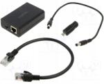 Logilink PoE tápegység; Iec C14, RJ45 x2 aljzat; fekete (POE005)