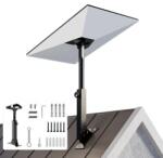  Starlink Gen 3 antenna tartó, állítható magasság és 90-180°-os szög, rögzítő tartozékok, tetőre szerelhető, stabil és tartós, korróziógátló fémből, fekete