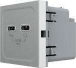 LIVOLO Modul priza dubla 2 x USB tip C, 2M, 65W, Livolo (1688)