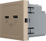 LIVOLO Modul priza dubla 2 x USB tip C, 2M, 65W, Livolo (1686)