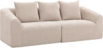 HOMCOM Canapea 3 locuri, Chenille Cloud fără cadru, tapițare groasă cu miez de arcuri tip buzunar, șezut extra-lat, 3 perne, Bej | Aosom Romania (83B-863V01BG) Canapea