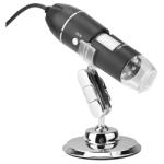 SpectrumPoint Microscop digital SpectrumPoint®, dispozitiv marire imagine zoom 1600X, iluminare cu 8 led-uri, USB, Micro, Type C, negru/argintiu (SP-010)