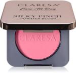Claresa Care All Day Silky Pinch Powder Blush kompakt arcpirosító a hosszan tartó hatásért 02 Lumi Pink 2 g