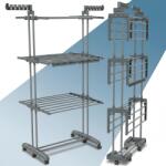 PORTENTUM Suport rufe PORTENTUM Turm, 4 niveluri, capacitate 40 kg, 24 suporti (CRKS-2-G)