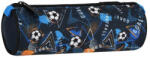 Starpak Penar etui cilindric cu 1 fermoar Starpak, 7.3 x 21.5 x 7.3 cm, 550972, Motiv Football (P4620) Penar