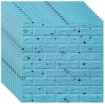MACVI 20 db-os öntapadós 3D tapéta készlet, kívül puha habszivacs, modern kivitel bármilyen helyre alkalmas, vízálló, 70x77 méret, Macvi, Blue Stars Brick Modell (20xTapet-53)