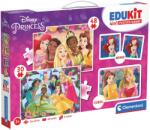 Clementoni Set de puzzle-uri și jocuri Clementoni 4 în 1 - Prințesele Disney (18297) Puzzle