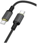 hoco. USB 2.0 Type C Összekötő PD gyorstöltő 60W Fekete 1m X128_C_C (X128_C_C)