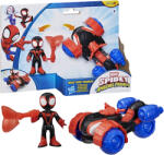 Spidey And His Amazing Friends Spidey si prietenii, Miles Morales, figurina si masina Figurina