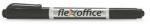 FlexOffice alkohos marker, 0, 4/1, 0 mm, kúpos, kétvégű, " pm01" , fekete FO-PM01BLACK (FOPM01FK)
