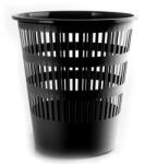 DONAU Coș cu nervuri din plastic, 16 ℓ, negru Cos de gunoi