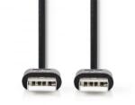 Nedis CCGL60001BK20 USB-A apa - USB-A apa kábel 2m fekete (CCGL60001BK20)
