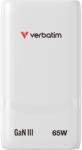 Verbatim GaN Nabíječka Fold 'n' Go 65W, 2xUSB-C, bílá (32355)