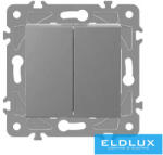 ELDLUX ELDGROUND Kettős váltókapcsoló (106+6) Ezüst (ELD303202)