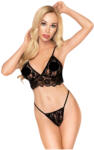 Penthouse Double Spice - csipke melltartó szett (fekete) - szexshop