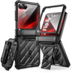 SUPCASE Beetle Pro Samsung Galaxy Z Flip 8 ütésálló tok, kijelző védelemmel, kitámasztóval, fekete