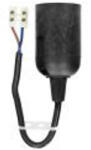 VIRONE LH/E27-20/B/PZ/50 Zsinóros foglalat E27, fekete, 50 db-os kiszerelés (LH/E27-20/B/PZ/50)