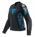 Dainese Avro 5 Női Motoros Kabát Bőr Fekete Kék Lady
